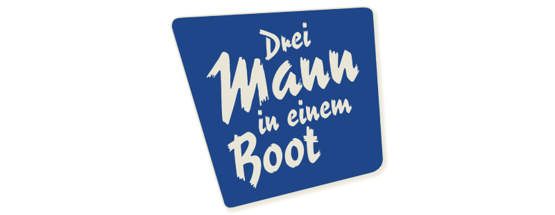 Drei Mann in einem Boot