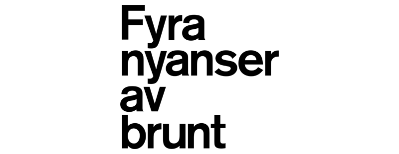 Fyra nyanser av brunt