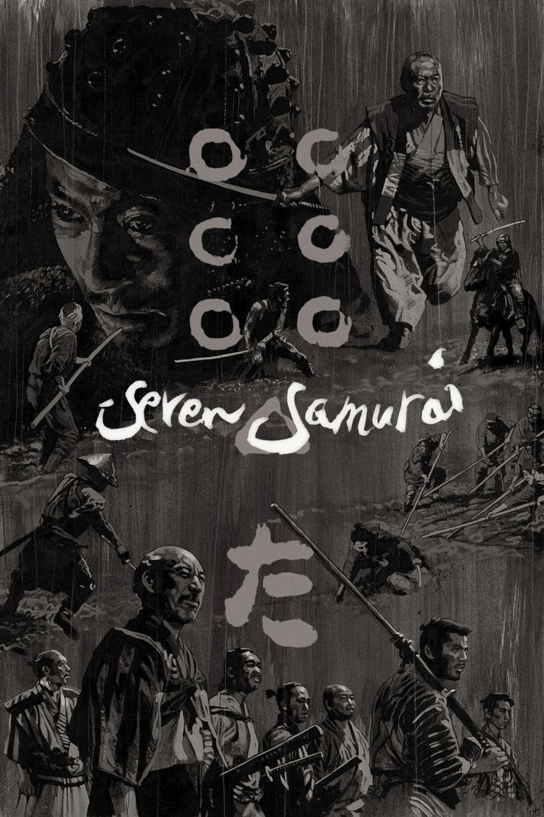 Seven Samurai (1954) — affiche film et bande-annonce