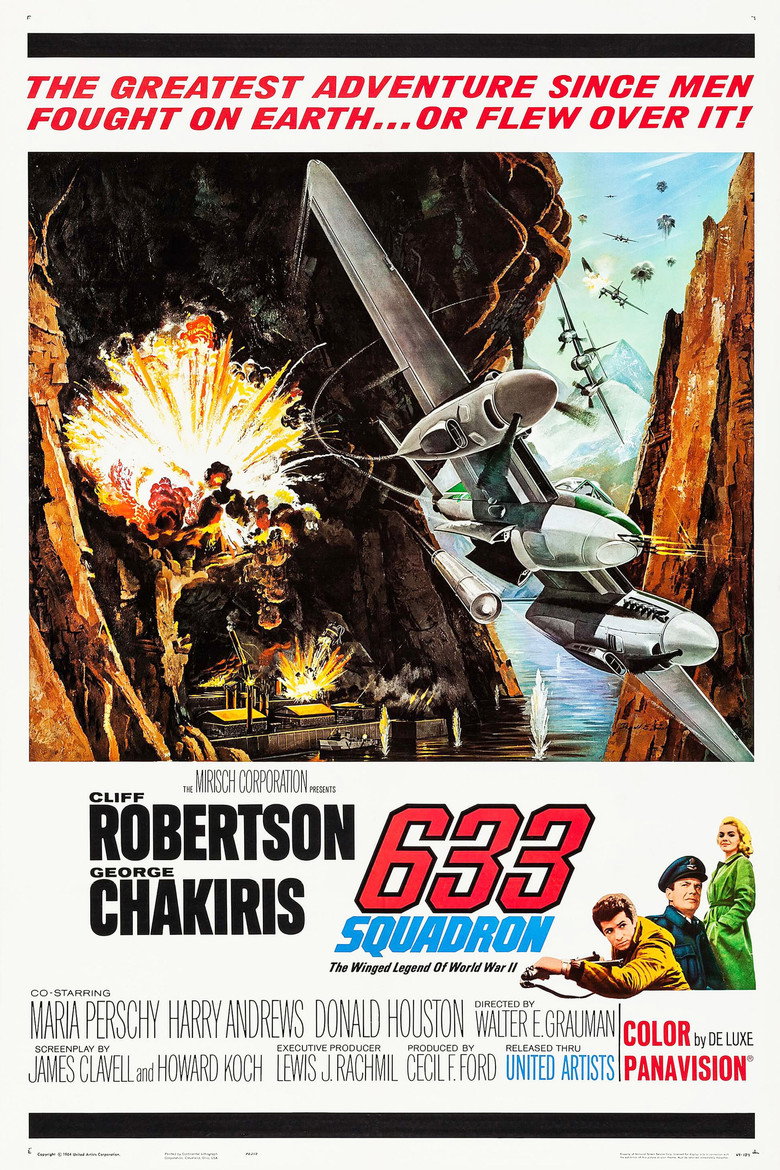 633 Squadron (1964) — affiche film et bande-annonce