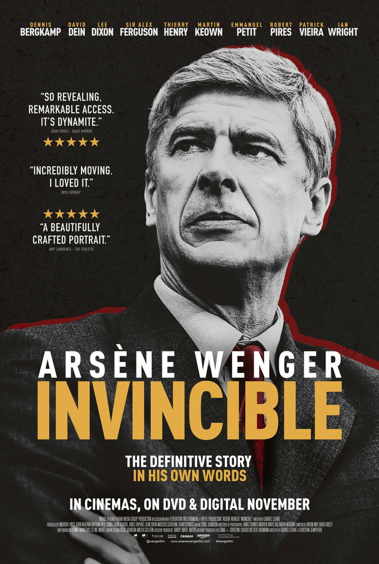 Arsène Wenger: Invincible (2021) — affiche film et bande-annonce